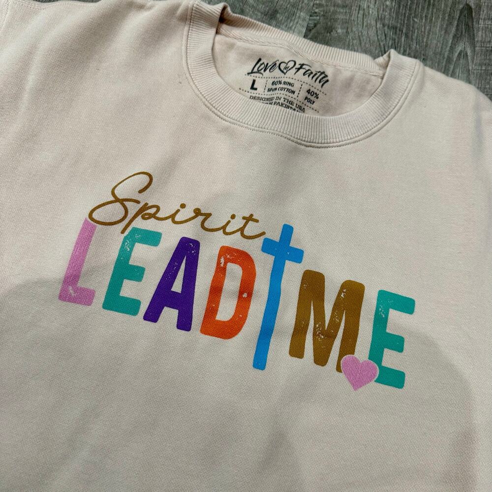Spirit Lead Me Graphic Sweatshirt Where My Trust Is Women’s Size L - Picture 2 of 7
